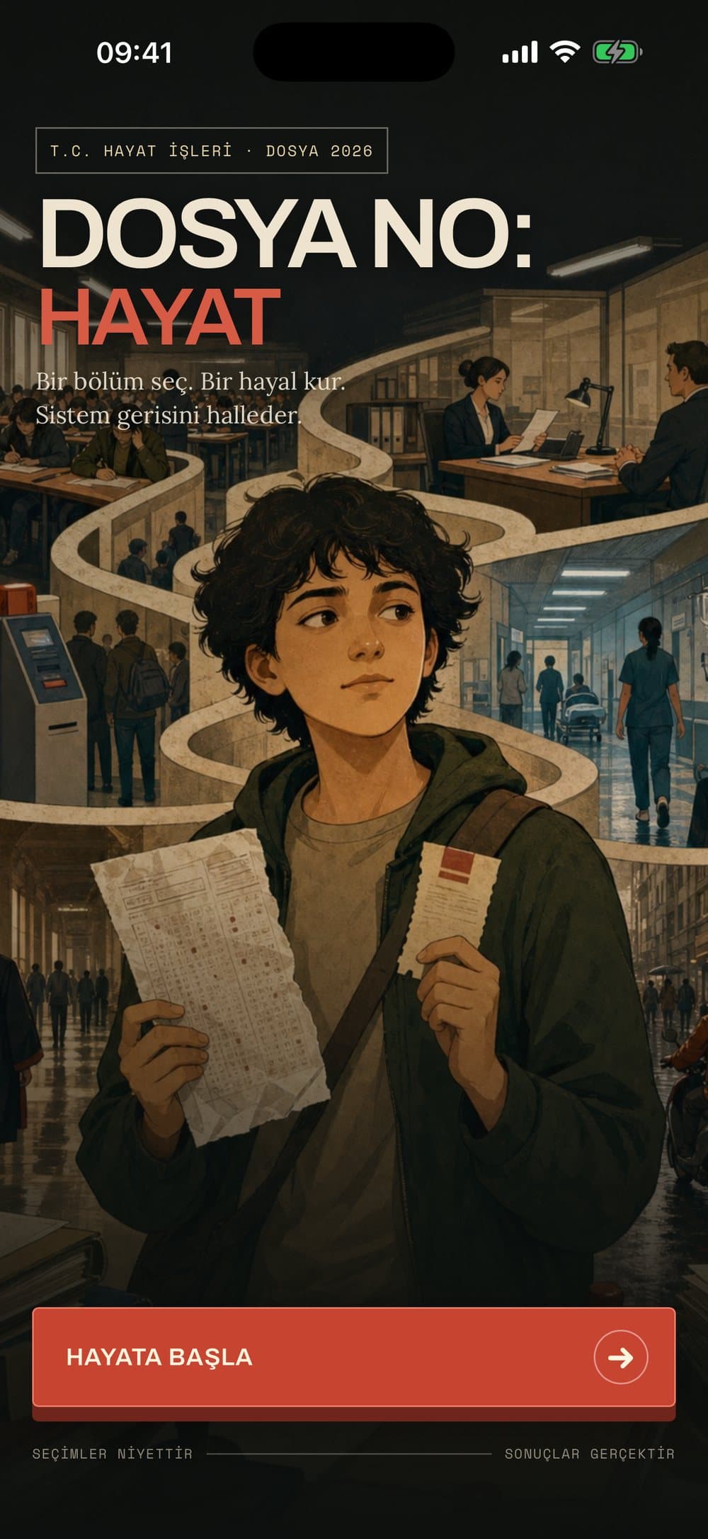 Dosya No: Hayat — title screen