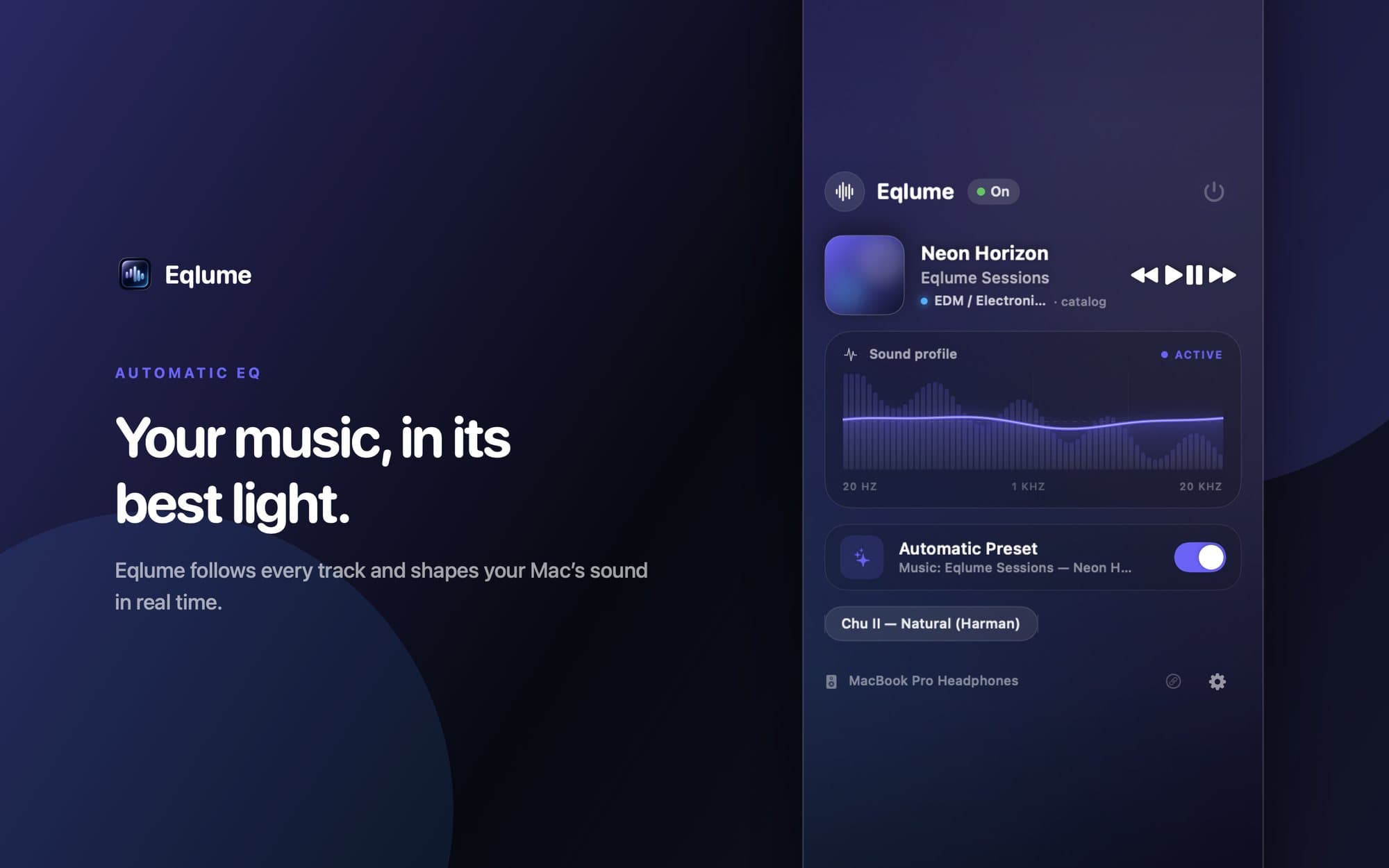 EqLume — your music, in its best light