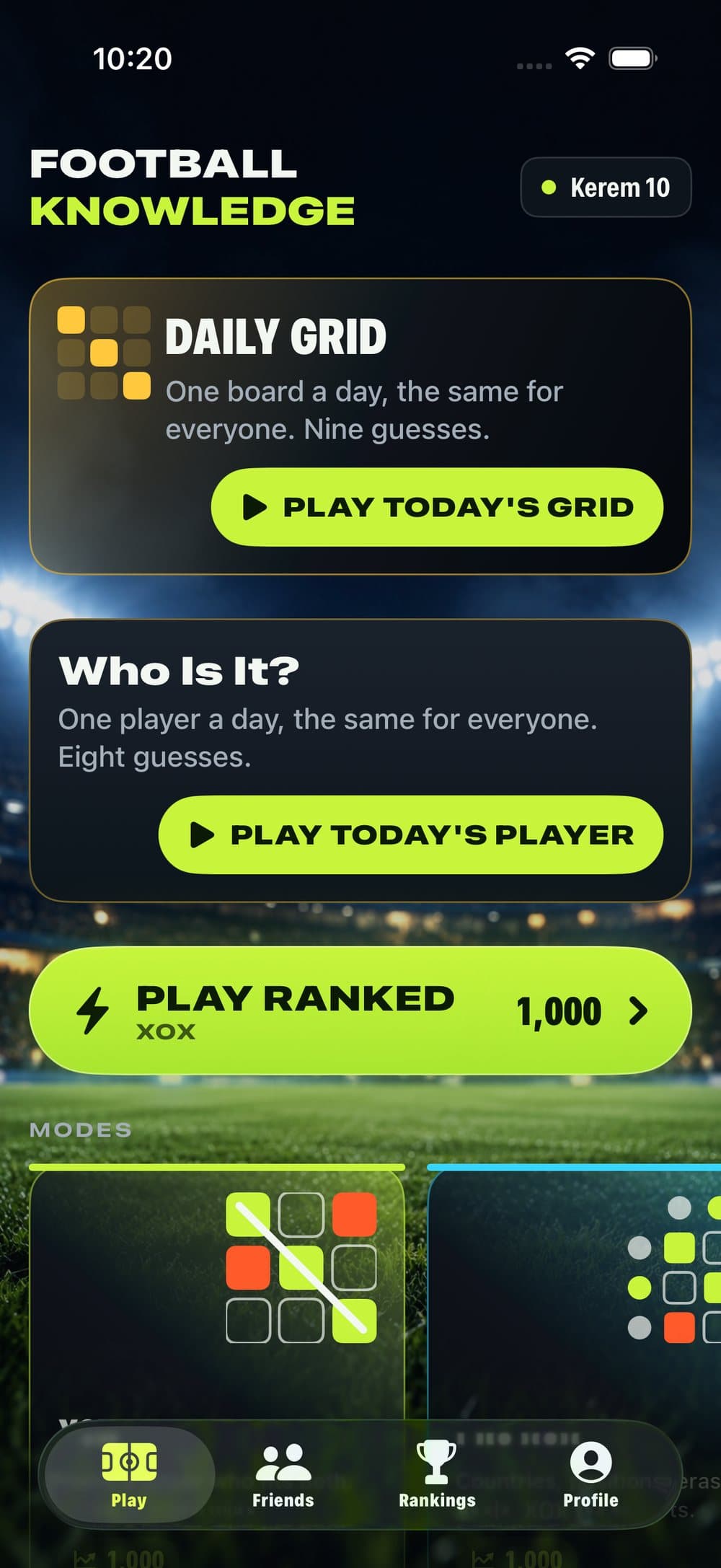FK Duel — home: daily grid, who-is-it and ranked play