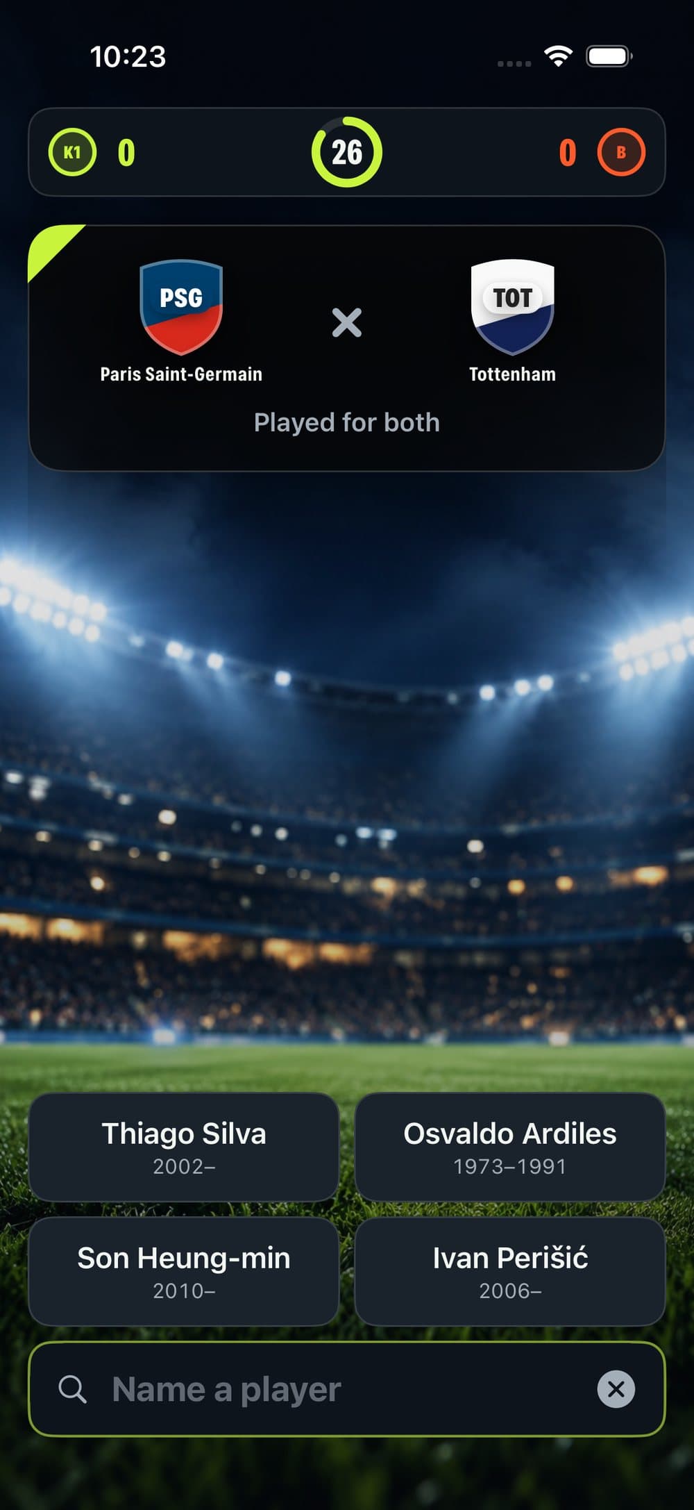 FK Duel — answering from four choices