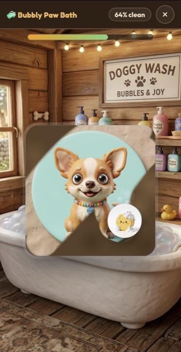 Paw Guardians — the Bubbly Paw Bath mini-game